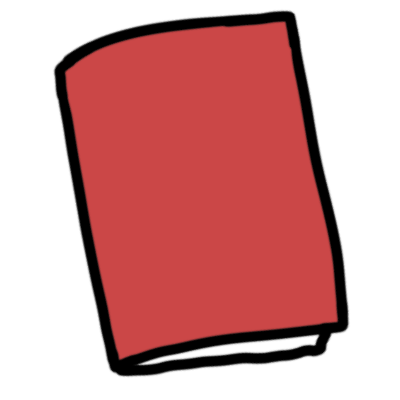 a booklet with red cover.